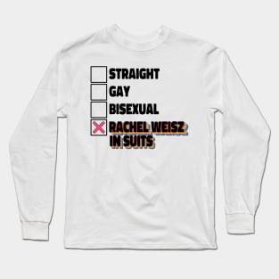 Straight Gay Bisexual Rachel Weisz In Suits Long Sleeve T-Shirt